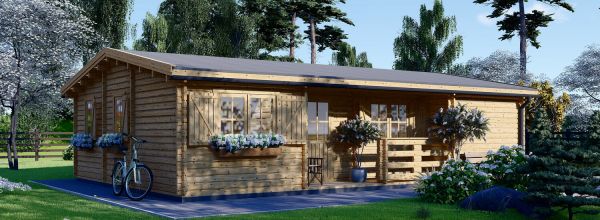 Blockbohlenhaus UZES (66 mm), 70 m²