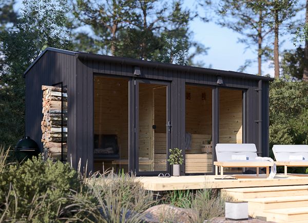 Gartensauna SERENE (34 mm + Holzverschalung), 4.5x2.5 m, 5 m² avp.ui.product_images.thumbnail 1