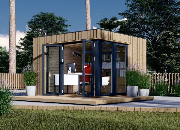 Gartenbüro PREMIUM (34 mm + Holzverschalung), 3x3 m, 9 m² avp.ui.product_images.thumbnail 1