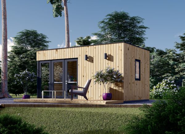 Gartenbüro PREMIUM (34 mm + Holzverschalung), 5x3 m, 15 m² avp.ui.product_images.thumbnail 1