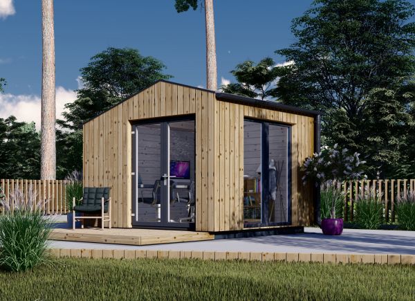 Gartenbüro TONIA (34 mm + Holzverschalung), 3x3 m, 9 m² avp.ui.product_images.thumbnail 1