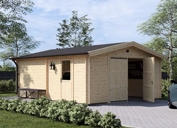 Holzgarage CLASSIC S (44 mm), 5x6 m, 30 m² avp.ui.product_images.thumbnail 1