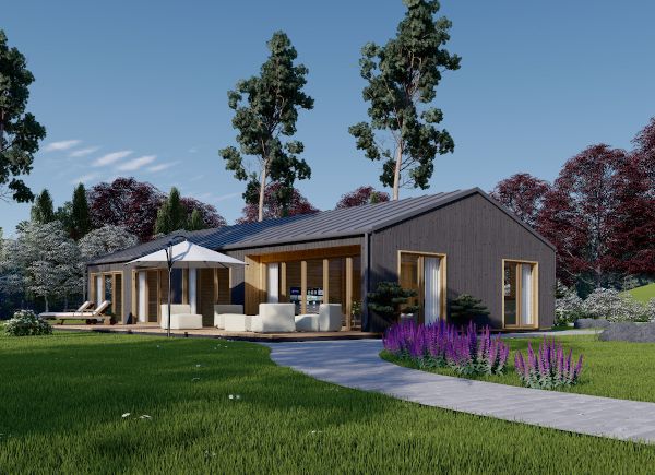 Holzhaus ELIZA (Isoliert, 44 mm + Holzverschalung), 115 m² avp.ui.product_images.thumbnail 1