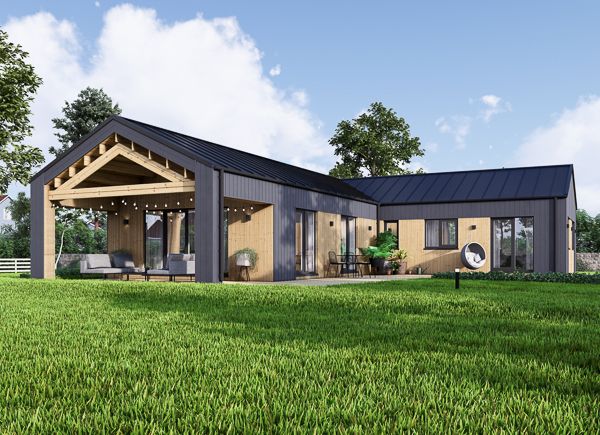 Fertighaus aus Holz TESSA PV (Isoliert, KfW55), 130 m² avp.ui.product_images.thumbnail 1