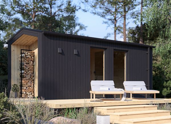 Gartensauna SERENE (34 mm + Holzverschalung), 5.3x2.5 m, 5 m² avp.ui.product_images.thumbnail 1