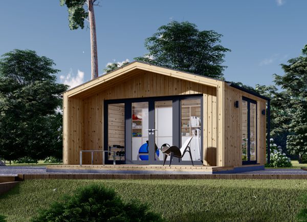 Gartenhaus aus Holz PIA (Isoliert, 34 mm + Holzverschalung), 5x3 m, 15 m² avp.ui.product_images.thumbnail 1