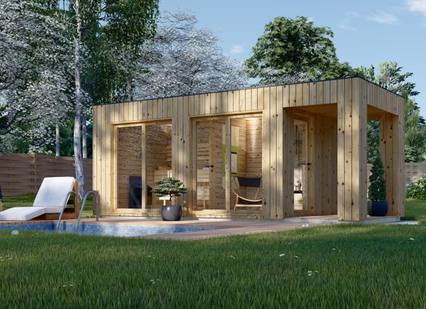 Saunahäuser kaufen Saunahaus aus Holz für den Garten