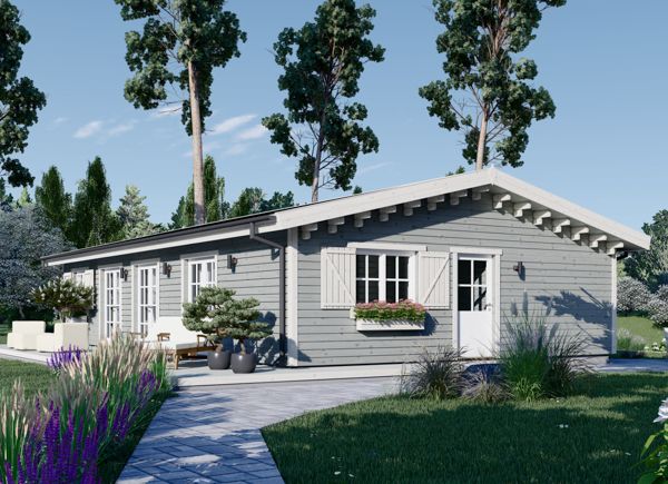 Schwedenhaus Bungalow JULIA (PREMIUM Isoliert, KfW 40, 44 mm + Holzverschalung), 96 m² avp.ui.product_images.thumbnail 1