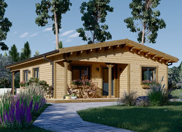 Holzwohnhaus LINDA (PREMIUM Isoliert, KfW 40, 44 mm + Holzverschalung), 72 m² avp.ui.product_images.thumbnail 1