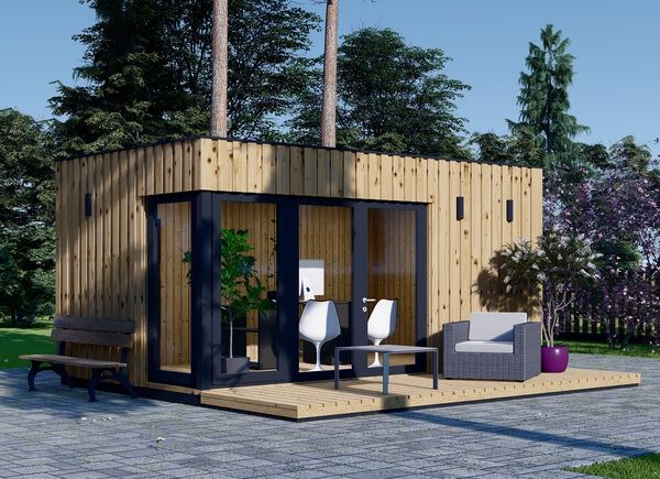 Gartenhaus als Büro PREMIUM (Isoliert, SIPS), 5x3 m, 15 m² avp.ui.product_images.thumbnail 1