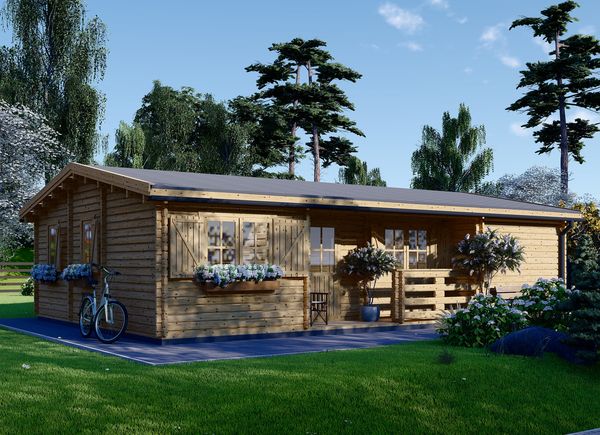 Blockbohlenhaus UZES (Isoliert, 44+44 mm), 70 m² avp.ui.product_images.thumbnail 1