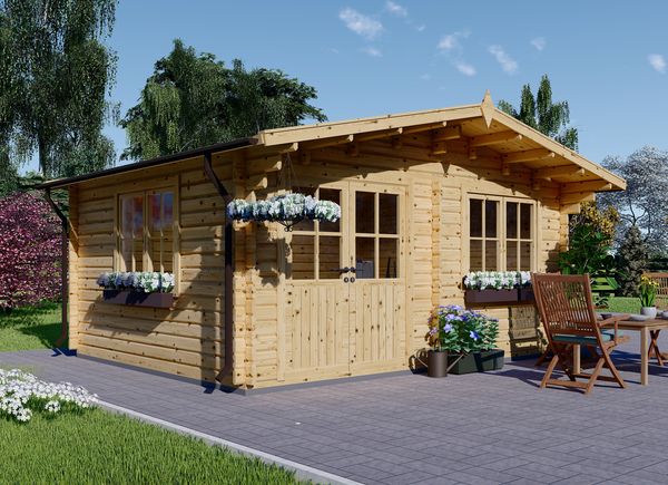 Gartenhaus aus Holz BRETA (44 mm), 3x4 m, 12 m²
