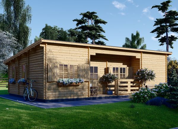 Blockbohlenhaus kaufen Blockhaus Bausatz zum besten Preis