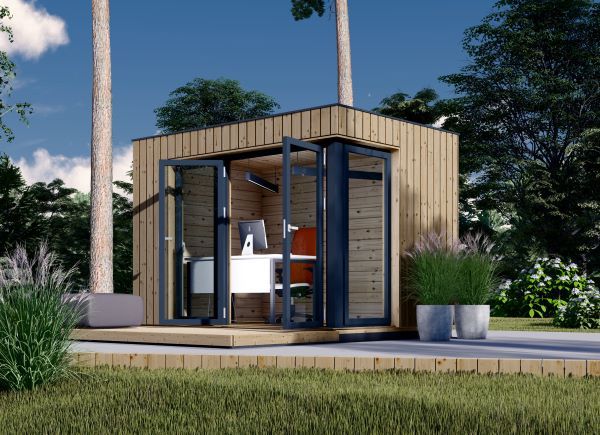 Gartenbüro PREMIUM (34 mm + Holzverschalung), 3x2 m, 6 m² avp.ui.product_images.thumbnail 1