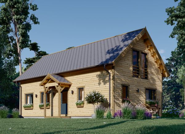 Holzwohnhaus VERA (PREMIUM Isoliert, KfW 40, 44 mm + Holzverschalung), 127 m² + 13.5 m² Terrasse avp.ui.product_images.thumbnail 1