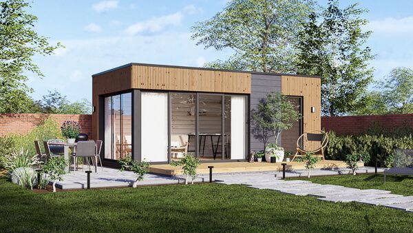 Gartenhaus aus Holz AMARA mit Schuppen (34 mm + Verschalung), 6x3 m, 15 m² avp.ui.product_images.thumbnail 1