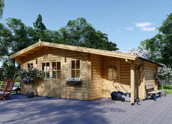 Gartenhaus aus Holz CLARA (44 mm), 7x4 m, 28 m² avp.ui.product_images.thumbnail 1