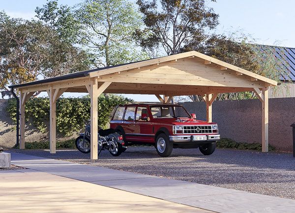 Doppelcarport aus Holz CLASSIC DUO, 6x6 m, 36 m² avp.ui.product_images.thumbnail 1