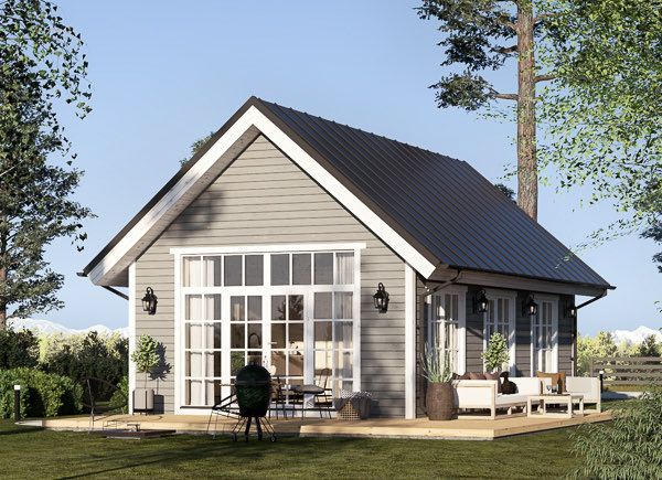 Kleines Holzhaus zum Wohnen ARIELLE RV (Isoliert, KfW55), 44 m² avp.ui.product_images.thumbnail 1