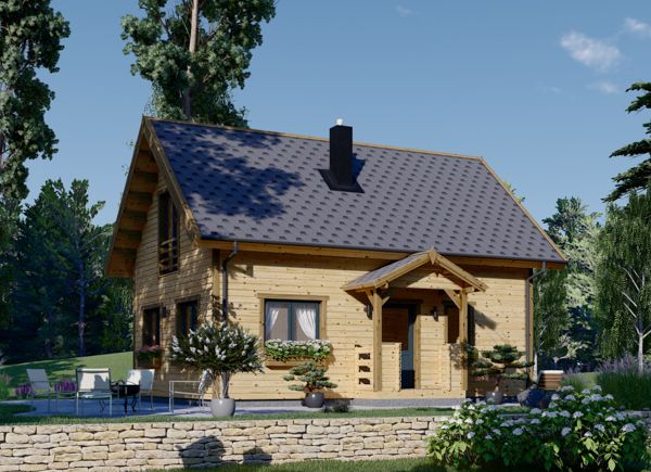 Holzwohnhaus EMMA (PREMIUM Isoliert, KfW 40, 44 mm + Holzverschalung), 79 m² avp.ui.product_images.thumbnail 1