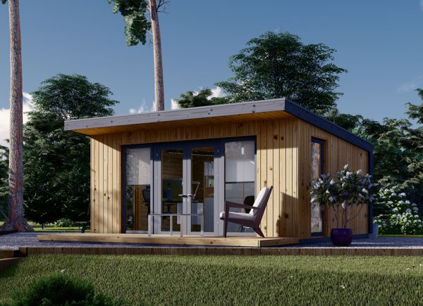 Gartenhaus aus Holz EVELIN (Isoliert, 34 mm + Holzverschalung), 5x4 m, 20 m² avp.ui.product_images.thumbnail 1