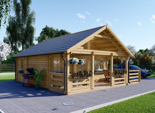 Blockbohlenhaus kaufen Blockhaus Bausatz zum besten Preis