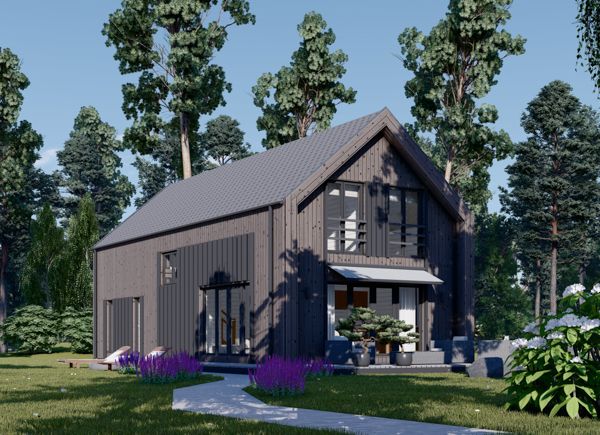 Modernes Schwedenhaus INGRID (PREMIUM Isoliert, KfW 40, 44 mm + Holzverschalung), 135 m² avp.ui.product_images.thumbnail 1
