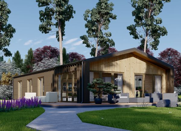 Holzwohnhaus ROBERTA (PREMIUM Isoliert, KfW 40, 44 mm + Holzverschalung), 96 m² avp.ui.product_images.thumbnail 1