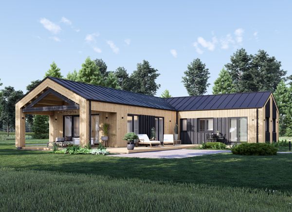 Schlüsselfertiges Holzhaus zum Wohnen TESSA RV (Isoliert, KfW55), 130 m² avp.ui.product_images.thumbnail 1