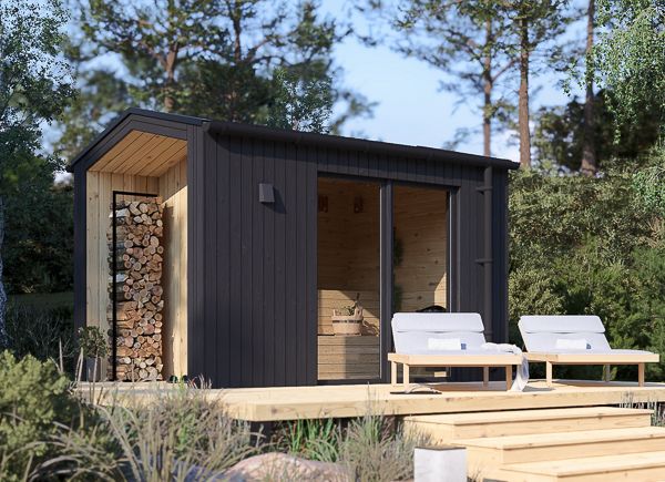 Gartensauna SERENE (34 mm + Holzverschalung), 3.3x2.5 m, 4.95 m² avp.ui.product_images.thumbnail 1