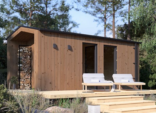 Gartensauna SERENE (34 mm + Holzverschalung), 5.3x2.5 m, 5 m² avp.ui.product_images.thumbnail 1