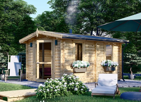 Gartensauna ELDA (44 mm), 3x4 m, 12 m² avp.ui.product_images.thumbnail 1