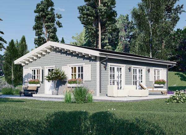 Schwedenhaus Bungalow ALICE (PREMIUM Isoliert, KfW 40, 44 mm + Holzverschalung), 65 m² avp.ui.product_images.thumbnail 1