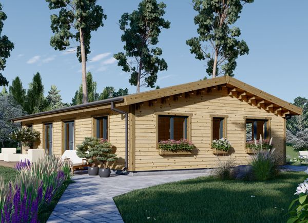 Holzwohnhaus LIMOGES (PREMIUM Isoliert, KfW 40, 44 mm + Holzverschalung), 96 m² avp.ui.product_images.thumbnail 1