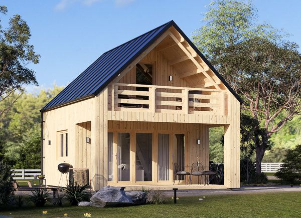 Blockbohlenhaus SARA S (44 mm + Holzverschalung), 27 m² avp.ui.product_images.thumbnail 1