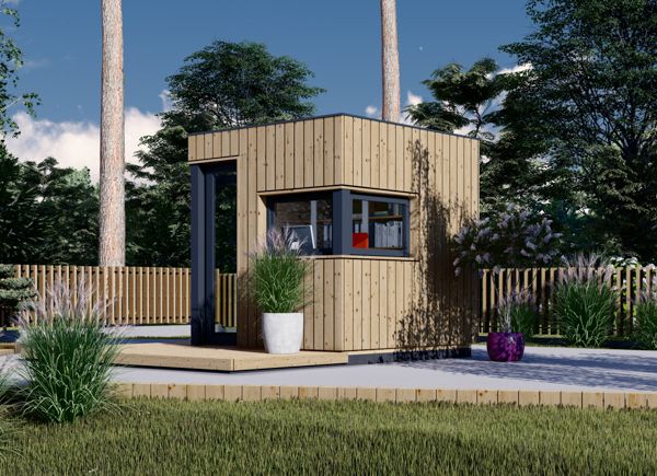 Gartenbüro PREMIUM L (34 mm + Holzverschalung), 2x2 m, 4 m² avp.ui.product_images.thumbnail 1
