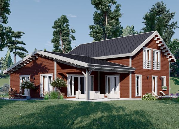 Schwedenhaus DARLA (PREMIUM Isoliert, KfW 40, 44 mm + Holzverschalung), 165 m² avp.ui.product_images.thumbnail 1