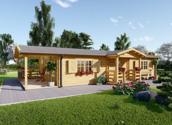 Blockbohlenhaus kaufen Blockhaus Bausatz zum besten Preis