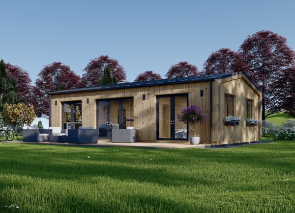 Holzwohnhaus SELENE (PREMIUM Isoliert, KfW 40, 44 mm + Holzverschalung), 54 m² avp.ui.product_images.thumbnail 1