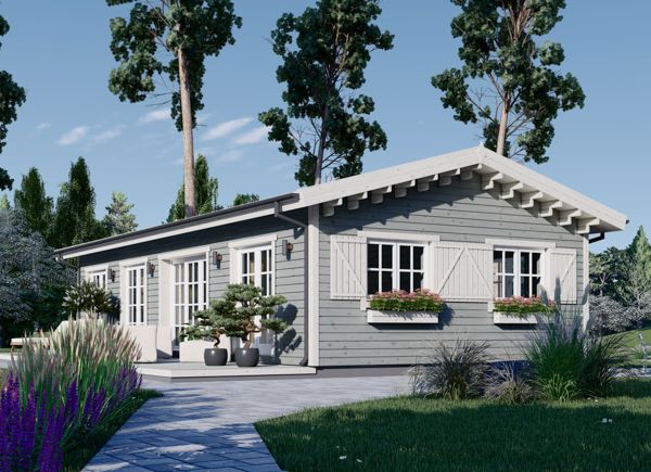 Schwedenhaus Bungalow AGNES (PREMIUM Isoliert, KfW 40, 44 mm + Holzverschalung), 68 m² avp.ui.product_images.thumbnail 1