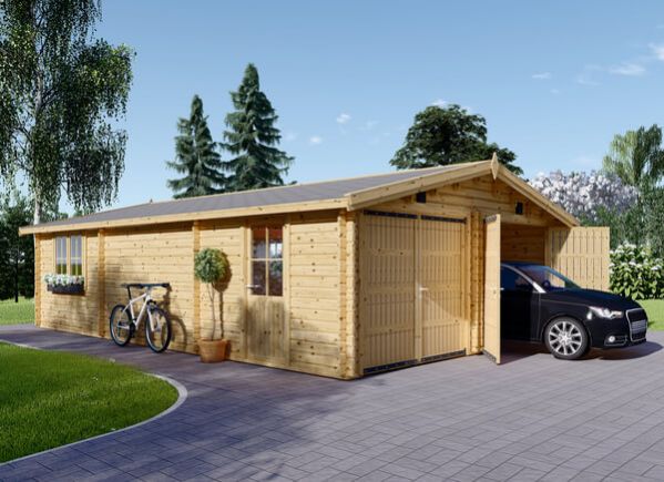 Doppelgarage aus Holz CLASSIC DUO (44 mm), 6x9 m, 54 m² avp.ui.product_images.thumbnail 1