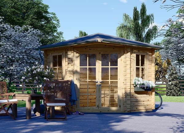 Gartenhaus aus Holz AIDA (28 mm), 3x3 m, 9 m² avp.ui.product_images.thumbnail 1