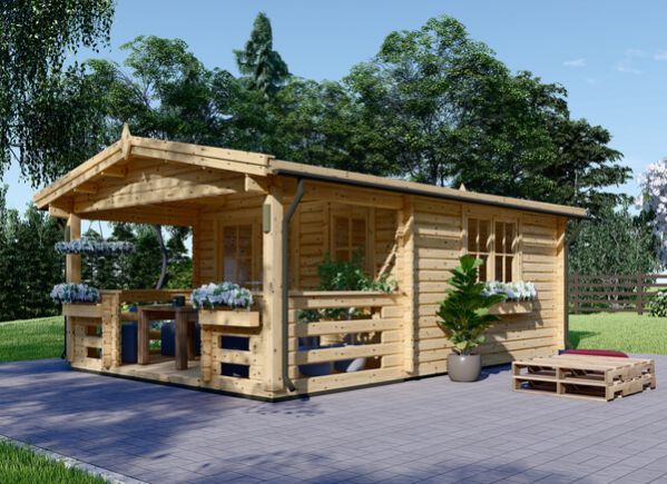 Gartenhaus aus Holz SHANON (34 mm), 4x5.75 m, 16 m² + 7 m² Terrasse avp.ui.product_images.thumbnail 1