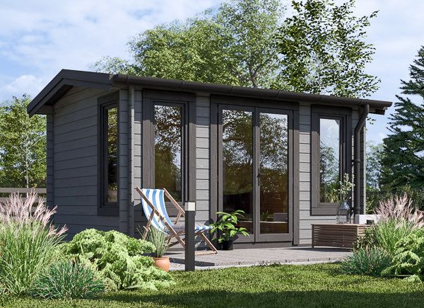 Gartenhaus aus Holz POOLHOUSE (44 mm), 4x3 m, 12 m² thumbnail 1