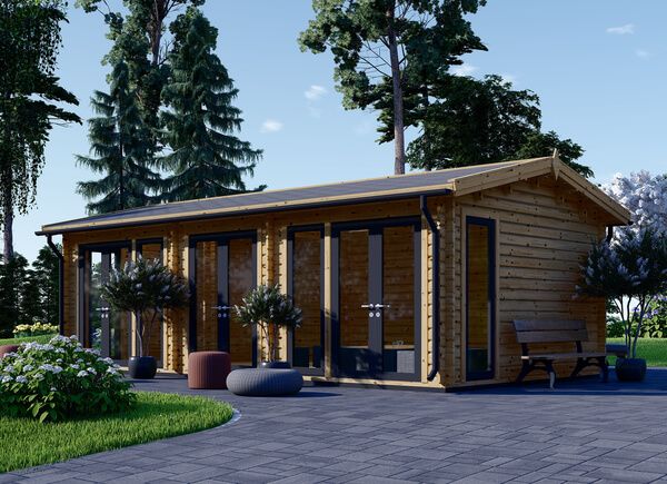 Blockbohlenhaus MARION (44 mm), 7.5x4 m, 30 m² avp.ui.product_images.thumbnail 1