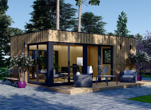 Gartenhaus als Büro PREMIUM (Isoliert, SIPS), 6x4 m, 24 m² avp.ui.product_images.thumbnail 1