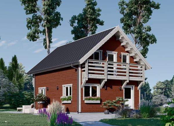 Schwedenhaus LANGON (PREMIUM Isoliert, KfW 40, 44 mm + Holzverschalung), 91 m² avp.ui.product_images.thumbnail 1