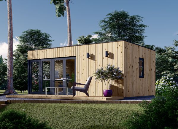 Gartenhaus aus Holz PREMIUM S (Extra Isoliert, 34 mm + Holzverschalung), 6x4 m, 24 m² thumbnail 1