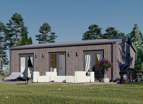 Schwedenhaus Bungalow ANGELA (PREMIUM Isoliert, KfW 40, 44 mm + Holzverschalung), 43 m² avp.ui.product_images.thumbnail 1