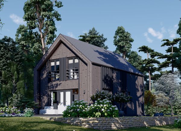 Modernes Schwedenhaus ASTRID (PREMIUM Isoliert, KfW 40, 44 mm + Holzverschalung), 90 m² avp.ui.product_images.thumbnail 1